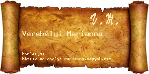 Verebélyi Marianna névjegykártya